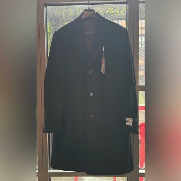 Black Michael Kors Overcoat Trench Brand New Men’s - Picture 6 of 7